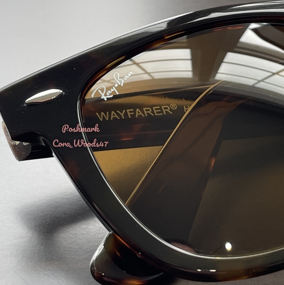 Ray Ban Wayfarer Tortoise Brown RB2140 Unisex 50 / 54 New - Picture 7 of 16